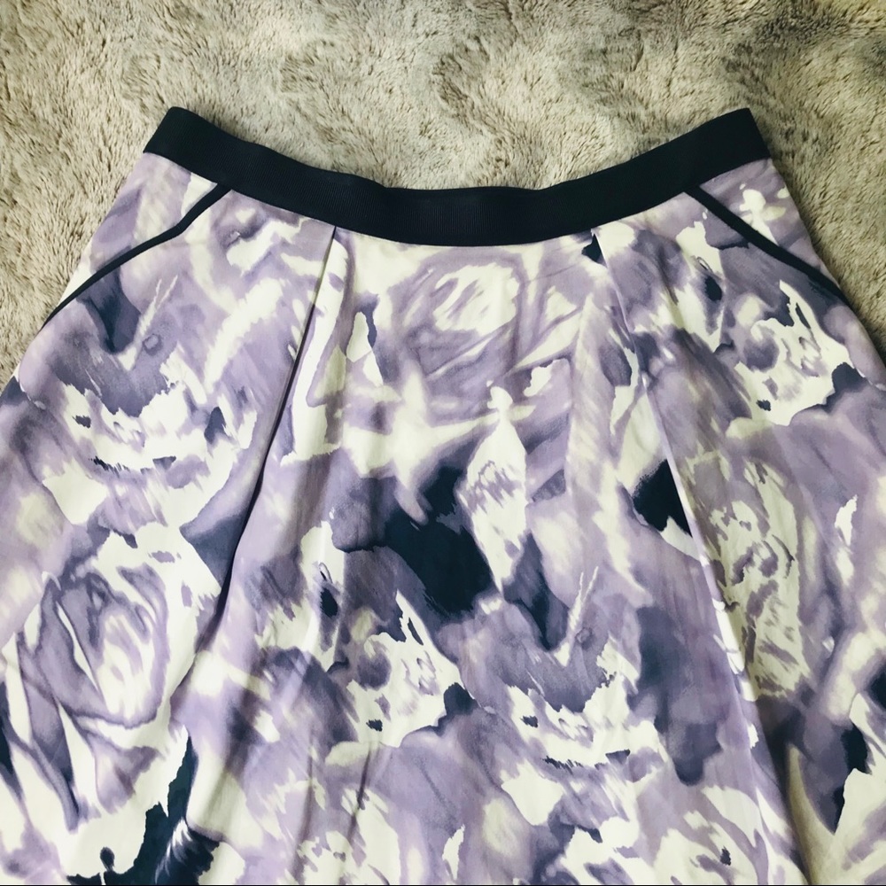 Ellen Tracy watercolor print skirt WITH POCKETS